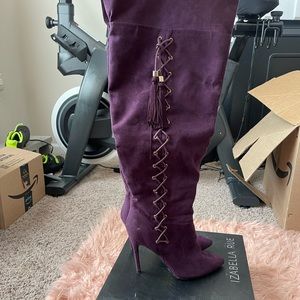 Over-the-knee stiletto boots